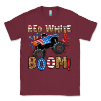 Burgundy red white boom monster truck Classic Tee - RanaPortraitStore