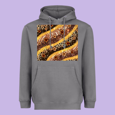Melanin Leopard Glitter Heavyweight Hoodie Designed By Zillion Design Studio