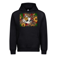 Black distressed christmas sunflowers leopard cowhide background Urban Hoodie - Jasminsmagicworld