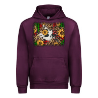 Mauve Wine distressed christmas sunflowers leopard cowhide background Urban Hoodie - Jasminsmagicworld