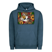 Pigment Midnight Navy distressed christmas sunflowers leopard cowhide background Urban Hoodie - Jasminsmagicworld
