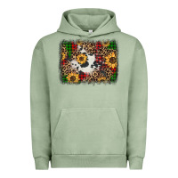 Pigment Oil Green distressed christmas sunflowers leopard cowhide background Urban Hoodie - Jasminsmagicworld