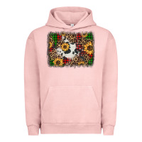 Pigment Salmon distressed christmas sunflowers leopard cowhide background Urban Hoodie - Jasminsmagicworld