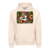 Sandshell distressed christmas sunflowers leopard cowhide background Urban Hoodie - Jasminsmagicworld