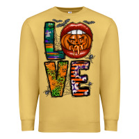 Antique Gold Love Halloween Lips Premium Sweatshirt - CowhideDigitalArt