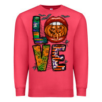 Cardinal Love Halloween Lips Premium Sweatshirt - CowhideDigitalArt