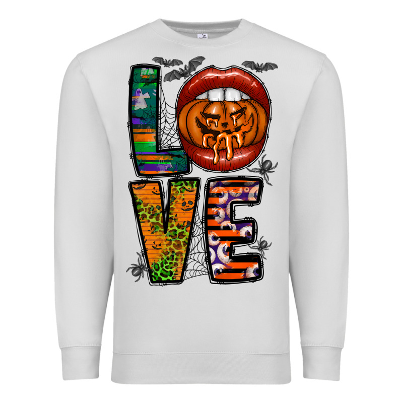 Love Halloween Lips Premium Sweatshirt by CowhideDigitalArt | Teevron