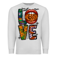 Dove Grey Love Halloween Lips Premium Sweatshirt - CowhideDigitalArt