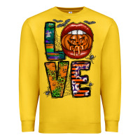 Lemon Love Halloween Lips Premium Sweatshirt - CowhideDigitalArt
