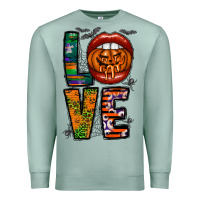 Seafoam Love Halloween Lips Premium Sweatshirt - CowhideDigitalArt