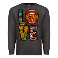 Smoke Love Halloween Lips Premium Sweatshirt - CowhideDigitalArt