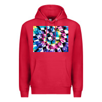 Cardinal tie dye colourful race flag background 3200x2400 Premium Hoodie - AdoDesignShop