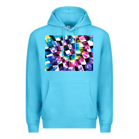 Ocean Blue tie dye colourful race flag background 3200x2400 Premium Hoodie - AdoDesignShop