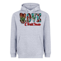 Heather Grey christmas love boots Heavyweight Hoodie - RanaPortraitStore