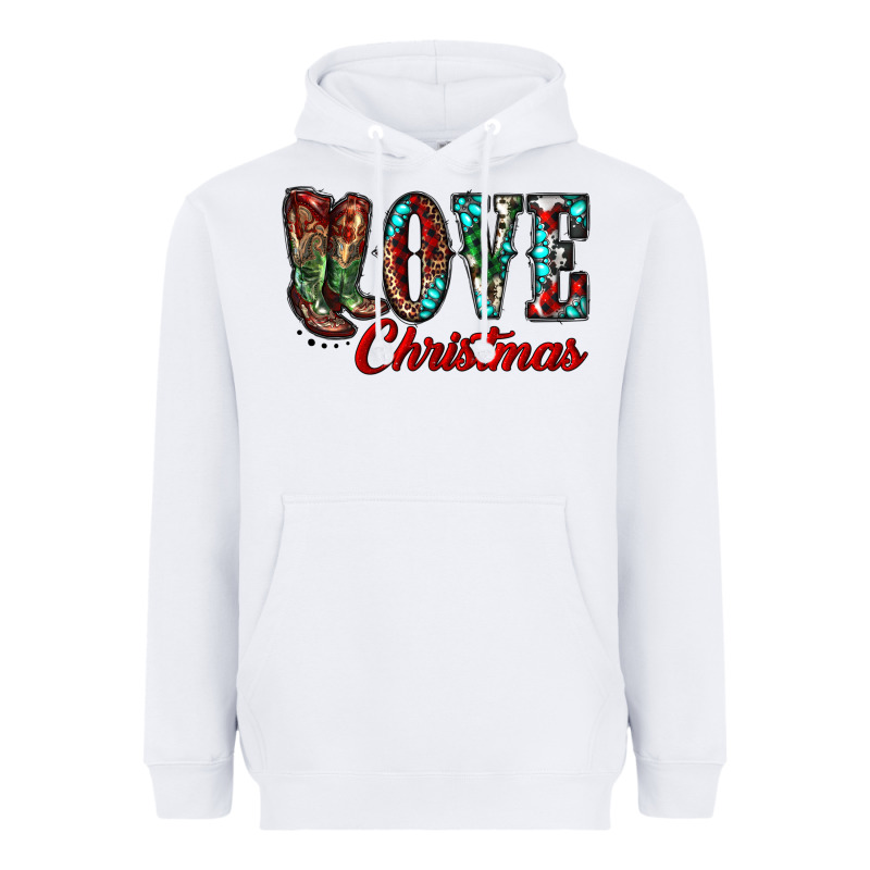 Christmas Love Boots Heavyweight Hoodie by RanaPortraitStore | Teevron