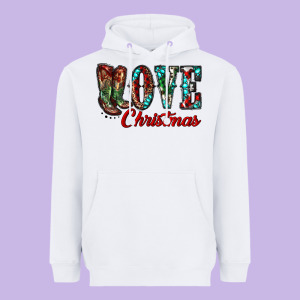 Christmas Love Boots Heavyweight Hoodie Designed By Ranaportraitstore