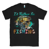 Black i'd rather be fishing Classic Tee - RanaPortraitStore