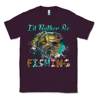 Plum i'd rather be fishing Classic Tee - RanaPortraitStore