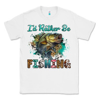 White i'd rather be fishing Classic Tee - RanaPortraitStore