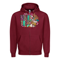 Burgundy Nail Tech afro nail art Zipper Hoodie - RanaPortraitStore