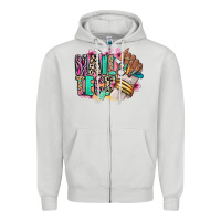 Dove Grey Nail Tech afro nail art Zipper Hoodie - RanaPortraitStore