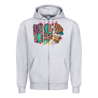 Heather Grey Nail Tech afro nail art Zipper Hoodie - RanaPortraitStore