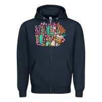 Navy Nail Tech afro nail art Zipper Hoodie - RanaPortraitStore