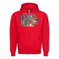 Red Nail Tech afro nail art Zipper Hoodie - RanaPortraitStore
