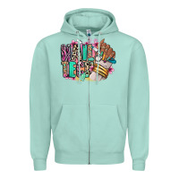 Seafoam Nail Tech afro nail art Zipper Hoodie - RanaPortraitStore
