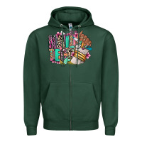 Sports Green Nail Tech afro nail art Zipper Hoodie - RanaPortraitStore