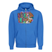 True Royal Nail Tech afro nail art Zipper Hoodie - RanaPortraitStore