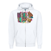 White Nail Tech afro nail art Zipper Hoodie - RanaPortraitStore
