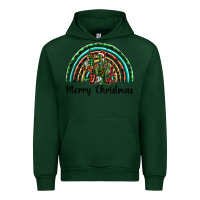Forest Green merry christmas cactus rainbow Urban Hoodie - BarkalooDesign