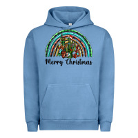 Pigment Pebble Blue merry christmas cactus rainbow Urban Hoodie - BarkalooDesign