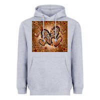 Heather Grey melanin hearts Heavyweight Hoodie - Zillion Design Studio