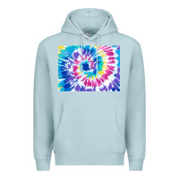 Blue Mist tie dye background colourful leopard 2 3200x2400 Premium Hoodie - AdoDesignShop