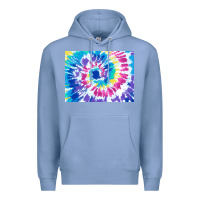 Colony Blue tie dye background colourful leopard 2 3200x2400 Premium Hoodie - AdoDesignShop