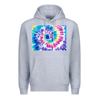 Heather Grey tie dye background colourful leopard 2 3200x2400 Premium Hoodie - AdoDesignShop