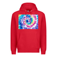 Red tie dye background colourful leopard 2 3200x2400 Premium Hoodie - AdoDesignShop