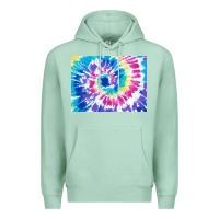 Seafoam tie dye background colourful leopard 2 3200x2400 Premium Hoodie - AdoDesignShop