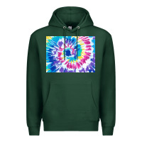 Sports Green tie dye background colourful leopard 2 3200x2400 Premium Hoodie - AdoDesignShop