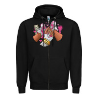 Pink And White Sneaker Girl Zipper Hoodie | Teevron