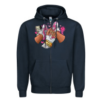 Navy Pink and white sneaker girl Zipper Hoodie - RanaPortraitStore