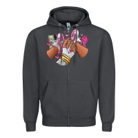 Smoke Pink and white sneaker girl Zipper Hoodie - RanaPortraitStore