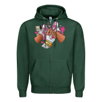 Sports Green Pink and white sneaker girl Zipper Hoodie - RanaPortraitStore