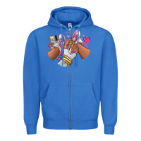 True Royal Pink and white sneaker girl Zipper Hoodie - RanaPortraitStore