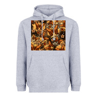 Heather Grey melanin butterfly Heavyweight Hoodie - Zillion Design Studio