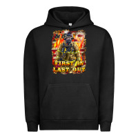 Pigment Black First In last Out Firefighter Urban Hoodie - LillyAllenDesigns