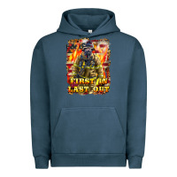 Pigment Midnight Navy First In last Out Firefighter Urban Hoodie - LillyAllenDesigns