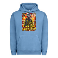 Pigment Pebble Blue First In last Out Firefighter Urban Hoodie - LillyAllenDesigns
